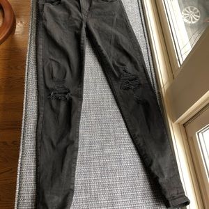 Black distressed jeans